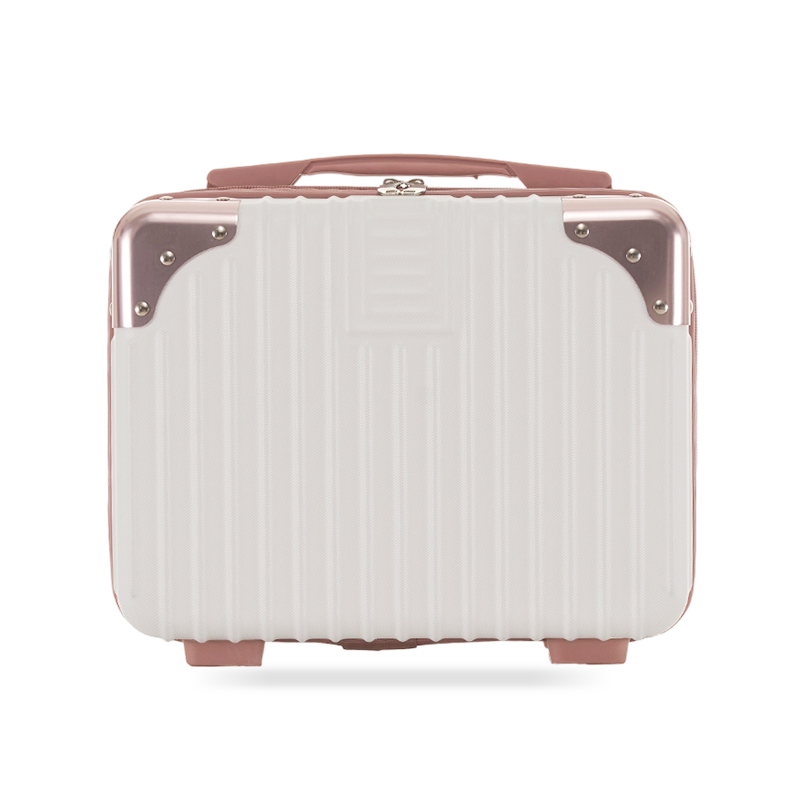 Trousse de maquillage avec coins revêtus de métal  Trousse de maquillage avec coins revêtus de métal